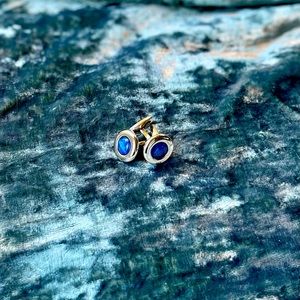 Royal Blue Cat’s Eye Cuff Links